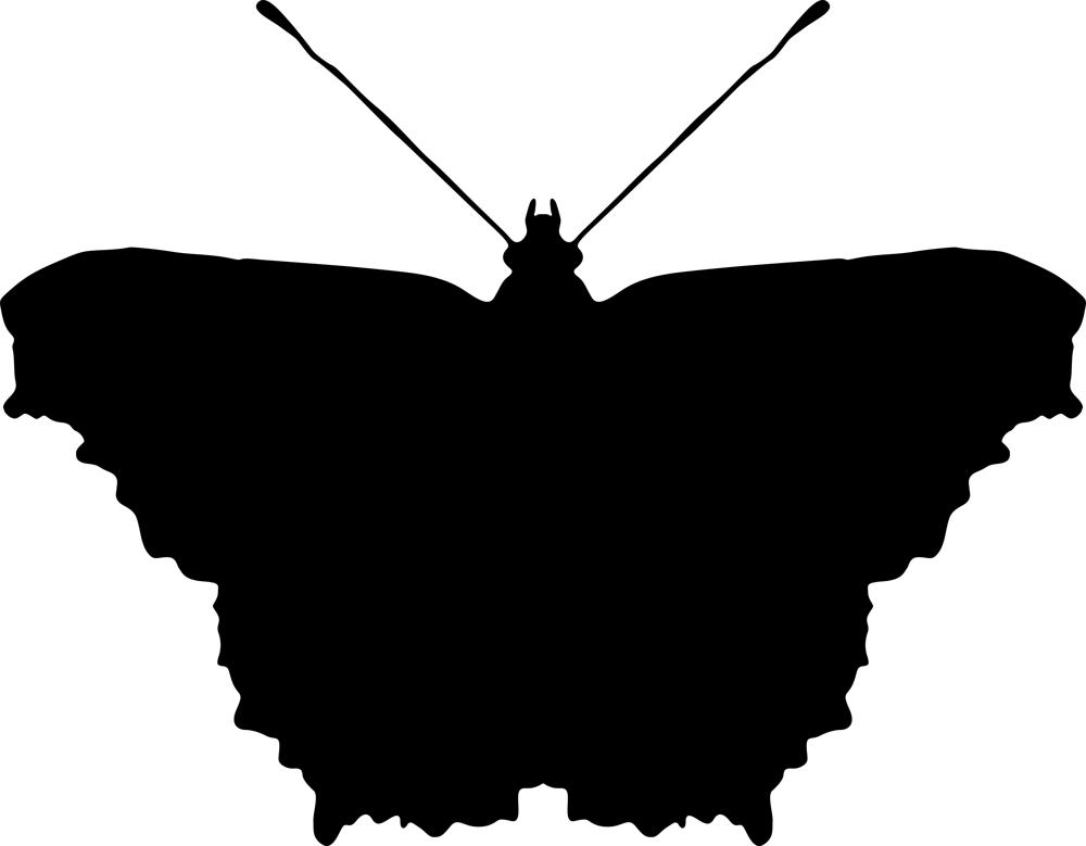 1000x779 Silhouette Clipart Butterfly Coreldraw Vector (.cdr) File Free