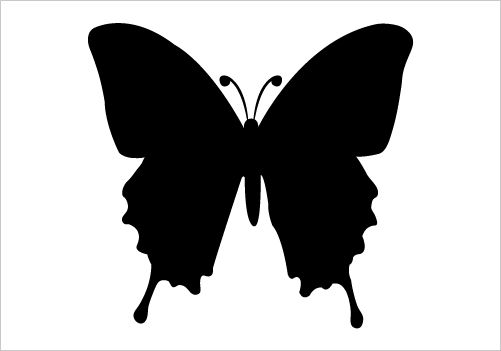 501x351 Butterfly Silhouette Vector Silhouette Graphics Stencils