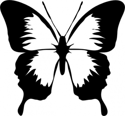 425x395 Francesco Archit Outline Silhouette Bugs Butterfly Farfalla