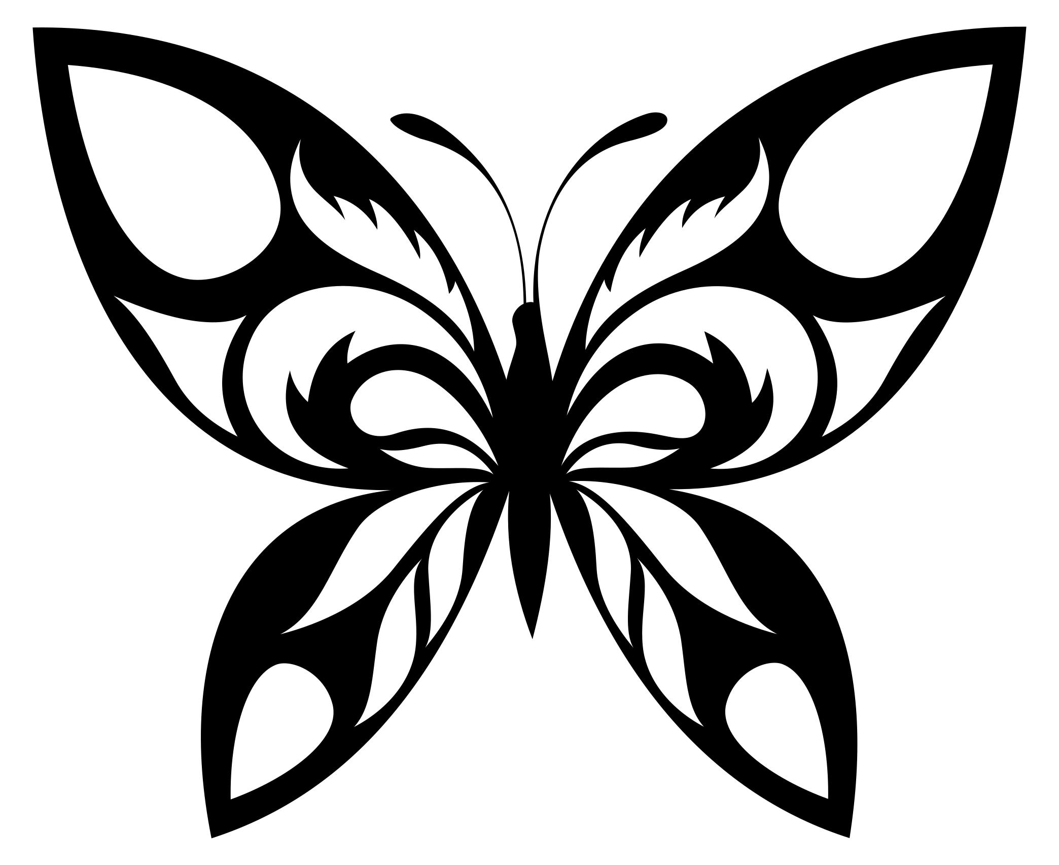 2088x1705 Tribal Butterfly Silhouette Clipart