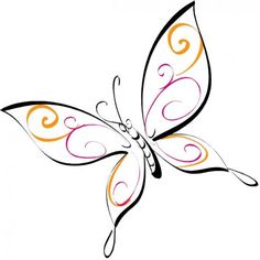 236x236 Simple Butterfly Line Drawing Tattoo Inspiration