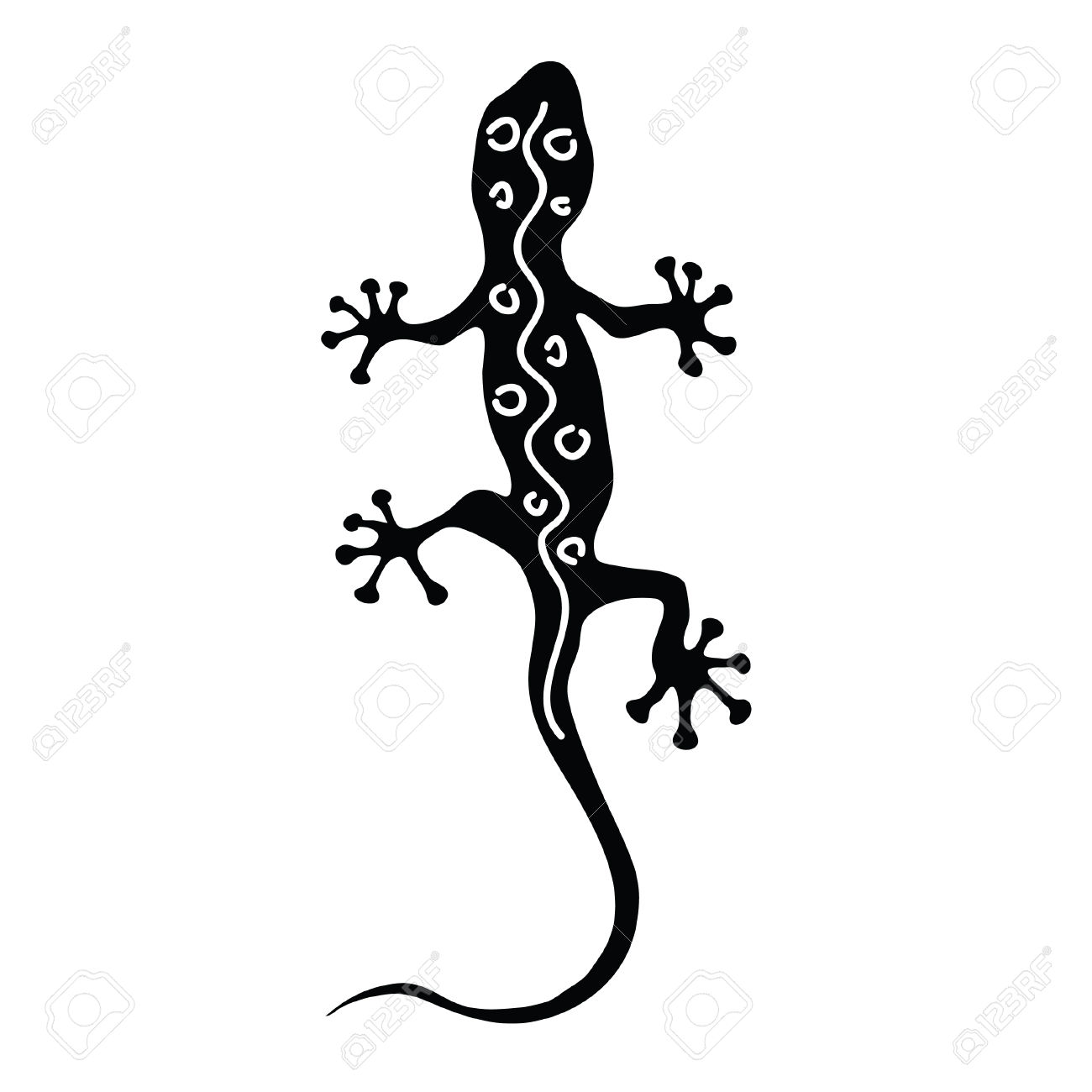 1300x1300 Gecko Tattoo Stock Photo
