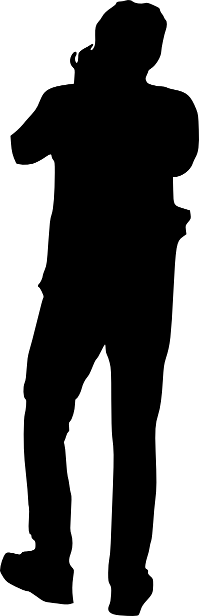 398x1227 13 Photographer With Camera Silhouette (Png Transparent)