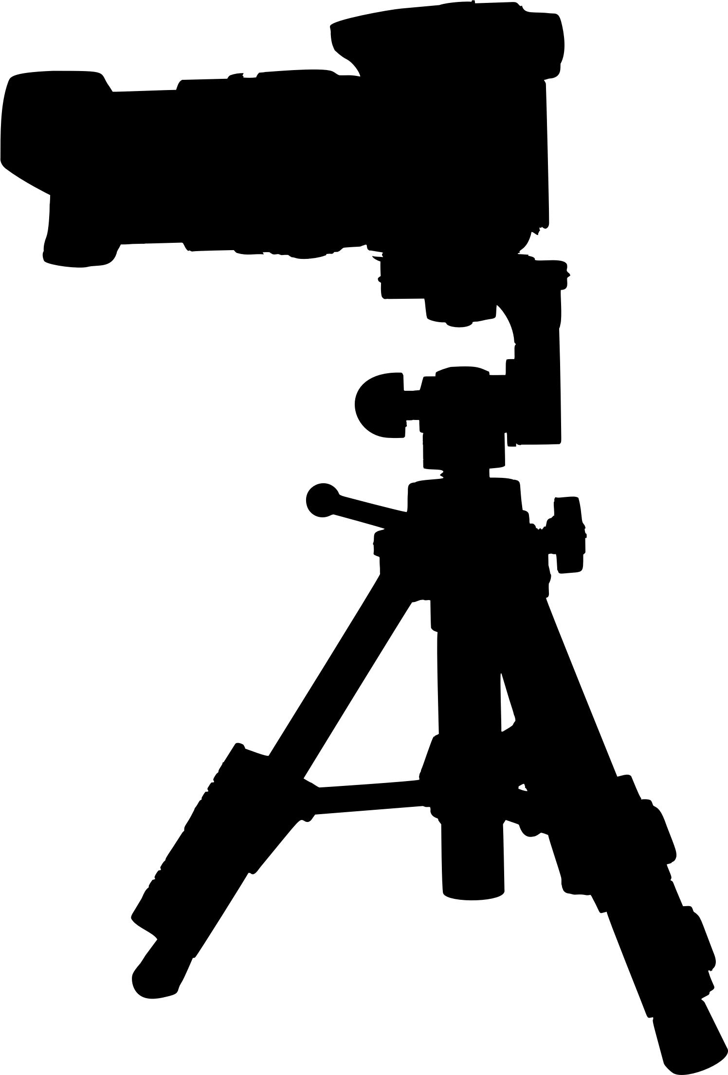 1496x2209 Camera On Tripod Silhouette 2 Icons Png