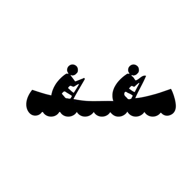 640x640 Creative 16.75.8cm Fun Race Car Decals Canoe For Two Vinyl Car