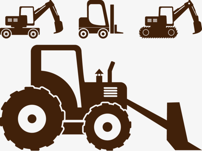 650x486 Construction Vehicles Set, Silhouette Creative, Car Outline