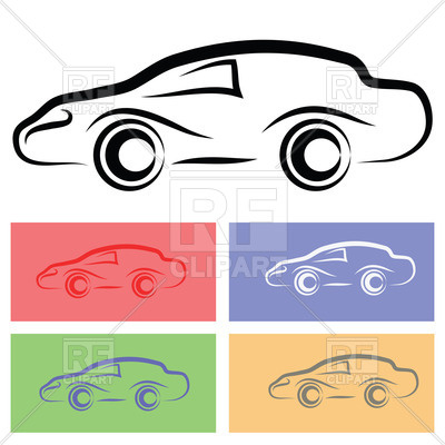 400x400 Simple Car Silhouette Royalty Free Vector Clip Art Image