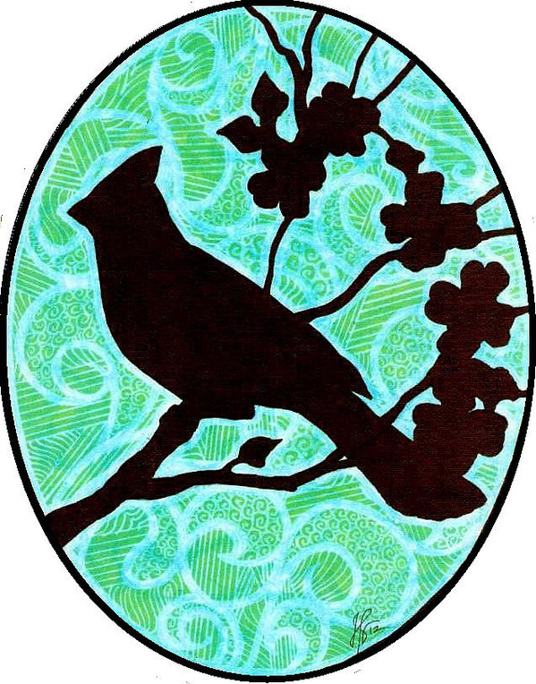 599x764 Cardinal Dogwood Silhouette Poster By Jim Harris