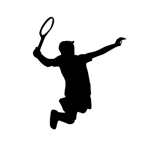 500x500 Players 0004 Jumping Tennis Player Silhouette
