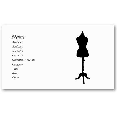 400x400 Dress Form Silhouette Ii Business Card Templates From Httpwww