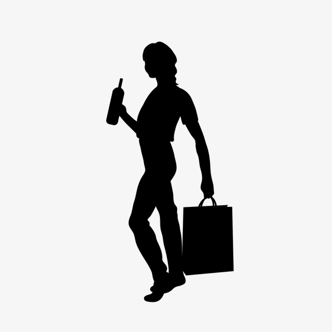 650x650 People Icon Woman Picture Material, Woman Silhouette, People