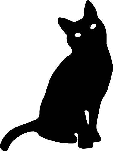 375x500 Cat Head Silhouette