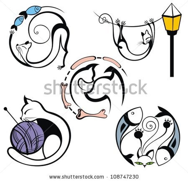 800x772 Collection Of Cat N Dog Silhouette Tattoo Collection