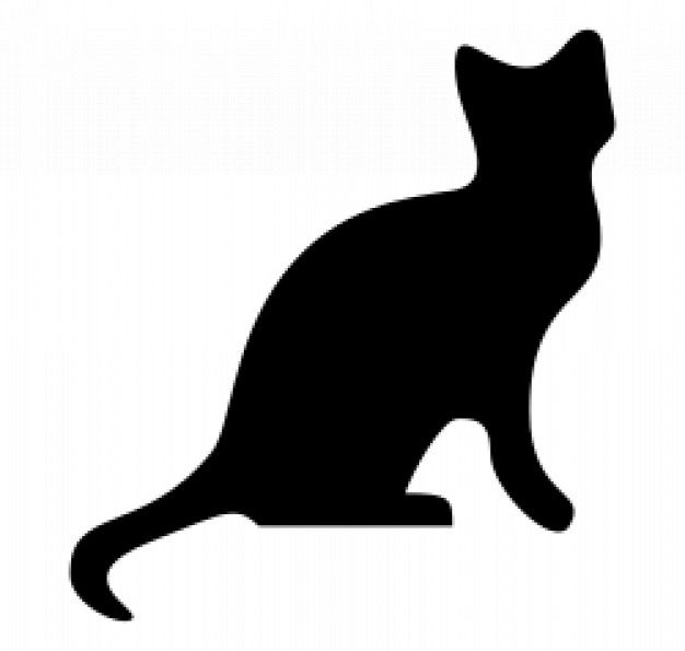 626x595 Free Clipart Cat Outline White Clip Art At Clker Com Vector Online