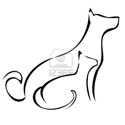 400x400 Dog Sitting Silhouette Without The Cat For A Tattoo Tattoos
