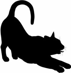 236x243 Black Cat Silhouette Yard Stake Halloween Black
