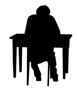 257x300 The Man Is Behind The Chair Clipart