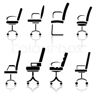 320x320 Set Of Silhouette Chairs Stock Vector Colourbox