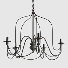 236x236 Rustic Wire Chandelier Gray