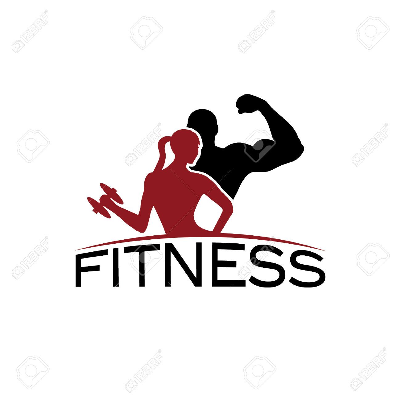 1300x1300 Man And Woman Of Fitness Silhouette Character Vector Design