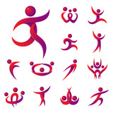 160x160 Abstract People Teams Group Body Silhouette Shapes Icons Logo
