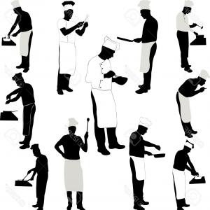 300x300 Photostock Vector Chef Cook Silhouette Collection Vector Shopatcloth