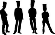 182x115 Chef Illustration Silhouette Stock Vectors