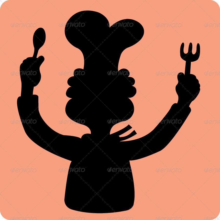900x900 Chef Silhouette Symbols By Comicvector703 Graphicriver