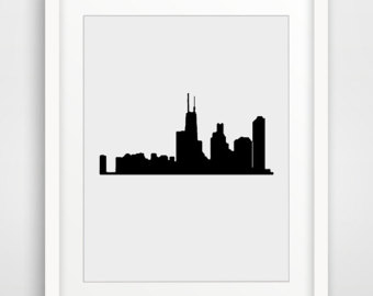 340x270 Chicago Silhouette Etsy