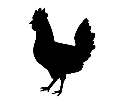 408x340 Free Cliparts Silhouette, Chicken, Chicken