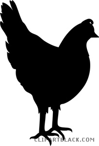 204x300 Chicken Silhouette Animal Free Black White Clipart Images