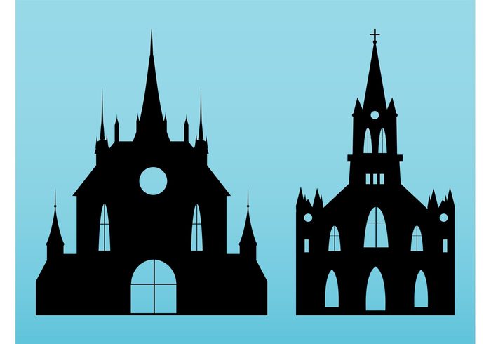 700x490 Silhouette Church Building Free Vectors Ui Download
