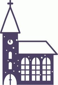 205x300 Snowy Church Silhouette Design, Silhouette And Churches