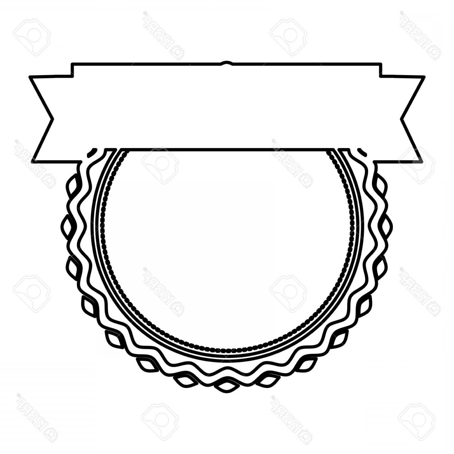 1560x1560 Photostock Vector Black Silhouette Heraldic Irregular Round Stamp