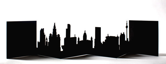 570x219 Liverpool Cityscape Silhouette Skyline Card