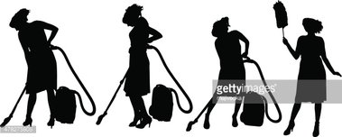 379x152 Vector Silhouette Of A Cleaning Stock Vectors