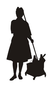 211x330 Cleaning Lady Silhouette 2 Decal Sticker