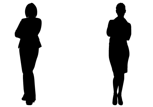 500x350 Perfect Lady Silhouette Vectors For Business Vector Free Download