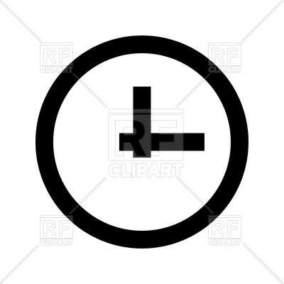 400x400 Clock Silhouette Royalty Free Vector Clip Art Image
