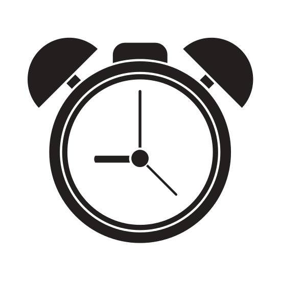 550x550 Silhouette Alarm Clock