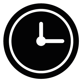 283x283 Wall Clock Silhouette Silhouette Of Wall Clock