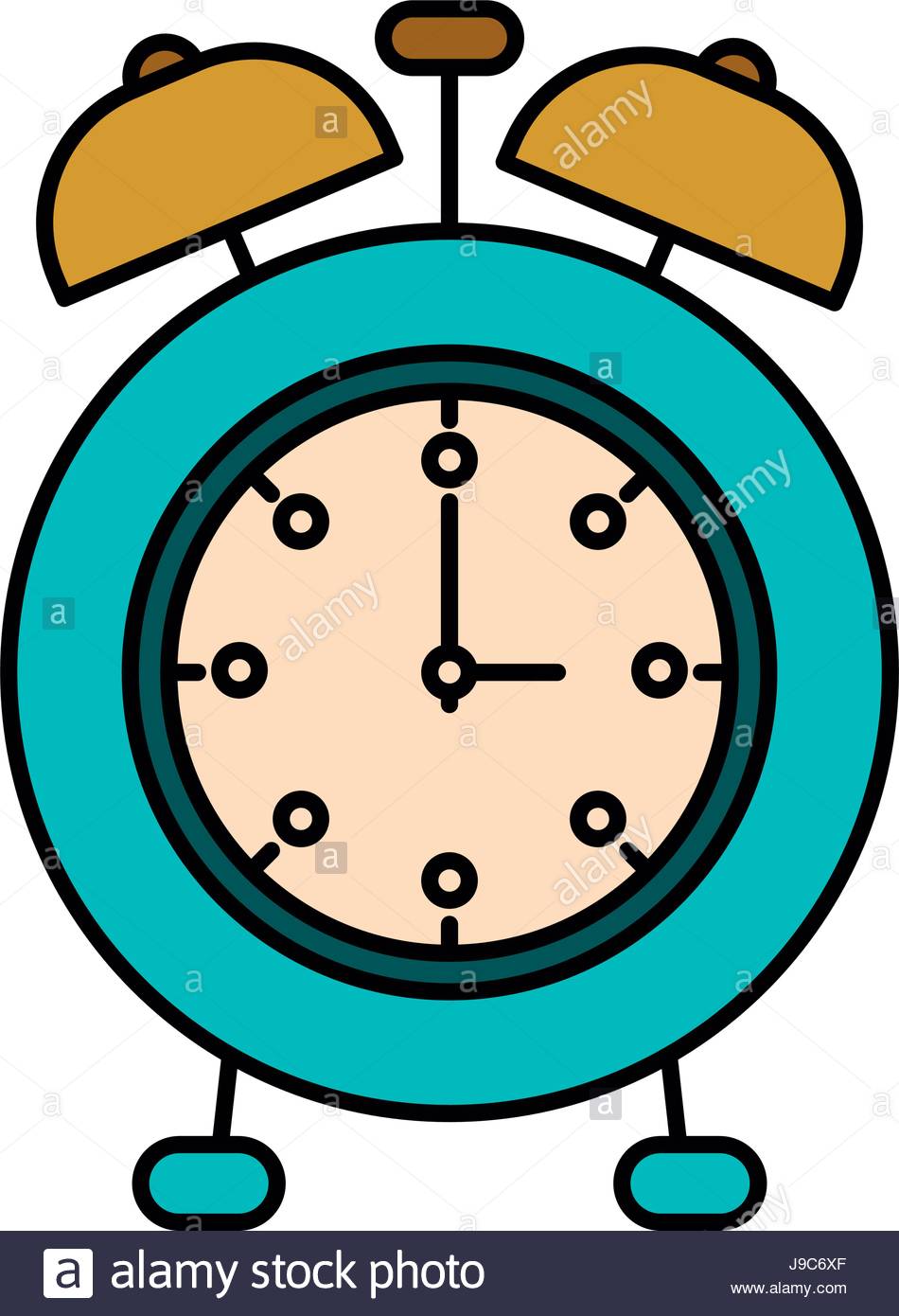 950x1390 Colorful Silhouette Image Alarm Clock Stock Vector Art