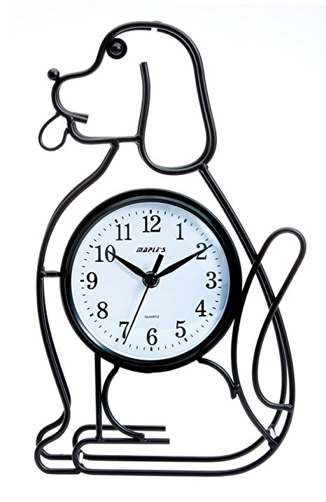 466x717 Maple's Dog Silhouette Table Clock Home Amp Kitchen