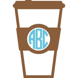 300x300 Silhouette Design Store Coffee Cup Monogram Sophie Gallo Design