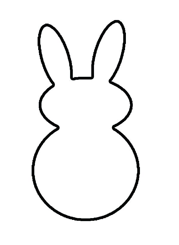 600x820 Outline Of Bunny