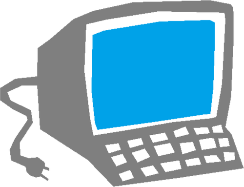 500x383 Desktop Computer Silhouette Vector Illustration Public Domain