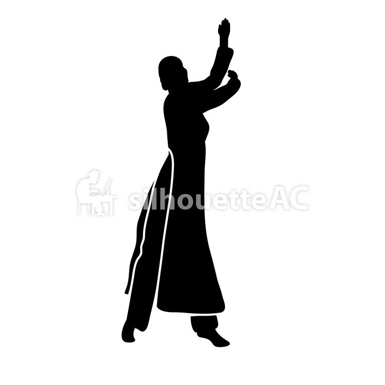 750x750 Free Silhouette Vector Icon, Ao Dai, Asian