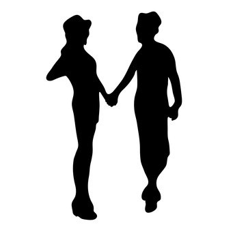 Silhouette Couple Holding Hands at GetDrawings | Free download