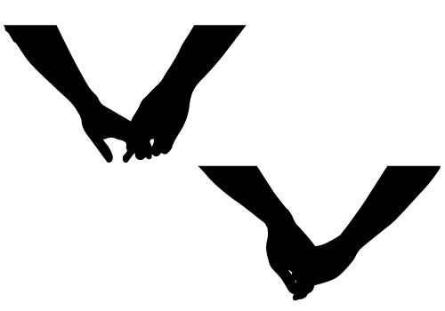 Silhouette Couple Holding Hands at GetDrawings | Free download