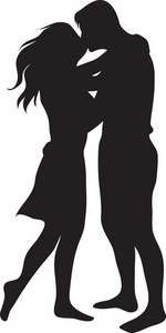 150x300 Couple Silhouette Kissing